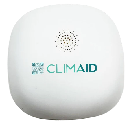 CLIMAID-lækagesensor med QR-kode